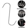 Aililong Lot de 22 crochets de boucher en acier inoxydable - 15 cm de long et 3 mm d'épaisseur - Pour la transformation de la vi