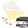 YOYEAH Lot de 40 feuilles de papier autocollant imprimable A4 – Film vinyle autocollant pour imprimante à jet d'encre