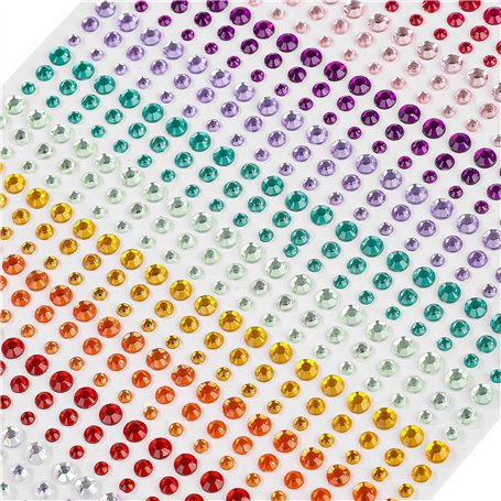 Strass Autocollants Adhésif Gem Bijoux pour Visage Yeux Ongles Enfants DIY Artisanat Cartes Embellissement Acrylique Diamant Déc