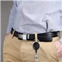 Rétractable Badge Tether avec Clip Attache Ceinture, Mousqueton Bobine Clip Card Holders Porte-clés pour clé de carte d'identité