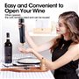 Tire-bouchon électrique pour bouteille de vin - Rechargeable avec coupe-capsule et câble USB - Noir
