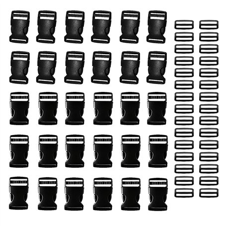 HUAZIZ 30 pièces Boucles en Plastiques pour Sangle 25 mm