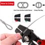 Pince à Sertir de Pêche 0.1mm-2.2mm Avec 100 Manchons à Anneau Double Canon en Aluminium - Kit Swager Pour Fil de Pêche