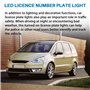 Merautop SJ Lot de 2 lampes LED de rechange pour plaque d'immatriculation F0.r-d Fiesta Galaxy MKIII C-MAX Focus Jaguar XF Range