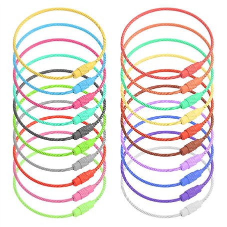 Paquet De 20 Porte-Clés en Câble Métallique