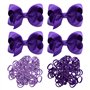 4 Accessoires Pour Cheveux Violets