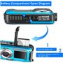 Helangel Appareil Photo Etanche Numérique,Full HD 2.7K 48MP Caméra sous-Marine Zoom Digital 16x Camera Etanche avec Double écran
