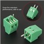 Connecteur de Bornier de PCB, 50pcs 2.54mm 2 Poles Connecteur Universel de Bornier à Vis Vert PCB