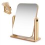 Bois Transparent Haut Miroir Petit Miroir Sur Pied à 360 ° Miroire Miroir de Table Rotatif à 360 Degrés Miroir a Poser Haut Miro