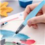 Lot de 9 pinceaux à eau vides en plastique - Avec réservoir d'eau rechargeable - Pour aquarelle et peinture débutant