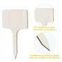Lot de 62 étiquettes pour plantes avec 1 marqueur double face noir - Étiquettes en bois pour étiqueter les graines en pot, les h