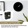 JRSHIRLEYLTD Mouvement à quartz super silencieux pour horloge murale à tige longue et tige courte de 20 mm, mécanisme de rechang