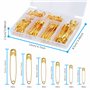 Épingle a Nourrice 250 Pièces Grosse et Petit Épingles de Sûreté Résistantes à la Rouille Épingles Couture avec Boîte de Rangeme
