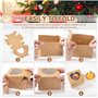 Boîtes en Papier Kraft avec Fenêtre Transparente en Forme de Coeur 30 Pièces Boite Cadeau Vide Petit Boîtes à Gâteaux pour Gâtea