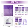Lot de 30 sachets de Lavande avec 30 Rubans de Fils - Violette - Organisateur pour Petits Objets - Sacs parfumés - Sacs avec Cor