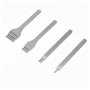 Lot de 4 outils de maroquinerie à 1/2/4/6 dents pour le cuir, outil de couture et de laçage diamant (5 mm)