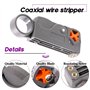 Swpeet Kit d'outils de compression 14 pièces avec sertissage et dénudeur de câble avec 10 connecteurs de compression Idéal pour