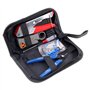 Swpeet Kit d'outils de compression 14 pièces avec sertissage et dénudeur de câble avec 10 connecteurs de compression Idéal pour