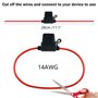 WMYCONGCONG 20 pièces Calibre 14 Porte-fusible en ligne de type lame de taille mini pour fusible à lame mini ATM APM à usage aut