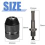 Mesee 2-13mm Adaptateur Mandrin Perçage SDS Mandrin sans Clé 1/2-20UNF Mandrin de Perceuse à Percussion avec Adaptateur pour Sup