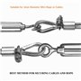 Hyber&Cara Attaches pour câbles métalliques M3, Serre-câbles étrie, U Boulon Clip de câble en Acier Inoxydable de 3mm de Diamètr