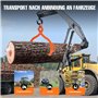 Lfhelper Pince forestière pour troncs d'arbres, force de traction de 600 kg, pince de chargement, pince en bois pour travaux de 
