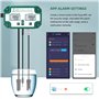 Testeur de qualité de l'eau 6 en 1 WiFi Moniteur de qualité de l'eau multiparamètre Numérique PH/Solides totaux dissous/EC/S.G/S