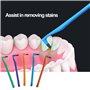 PLATEYTR 6 Piéces Éliminateur de Tartre, Soie Dentaire Oral Dent Clean Kit Polissage des Dents Tache Tartare Remover Détachant G