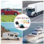 Porte Fusible Étanche 12V-32V Voiture Porte Fusible en Ligne avec 8 Pièces Fusible Plats 5A/10A/15A/20A et 14 AWG Fil pour Camio