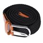 Ceinture Tressée,Ceinture élastique Extensible Stretch Femme avec Sangle Boucle Métal Dans un Sac en Lin Taille Ajustable pour J