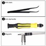 Kit de Tournevis, Outils de Précision de Réparation Magnétique 45 in 1 Tournevis Pozidriv avec Une Pince à épiler et un Arbre d'