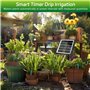 Système d'Arrosage Automatique Solaire avec Minuteur,Kit d'Irrigation pour Jardin,Balcon (Sans Raccordement d'Eau) & Plantes en 