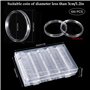 MengH-SHOP Capsules de Monnaie 30mm Capsules de Pièces en Plastique Rondes Capsules à Monnaie avec Boîte d'Organisateur de Stock
