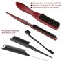 5 Pcs Poil de Sanglier，Brosse Plaquante Cheveux，Brosses à Cheveux en Poils de Sanglier，Brosse Poils Sanglier，pour Cheveux Longs,