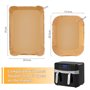 150pcs Papier Cuisson Air Fryer，Rectangulair Paper Liners Friteuse Sans Huile Accessoires，Papier Sulfurisé Feuilles，Doublure en 