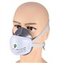 Masque de soudure protection respiratoire anti-poussière soudeur filtre menuiserie pulvérisation Demi masque Gris