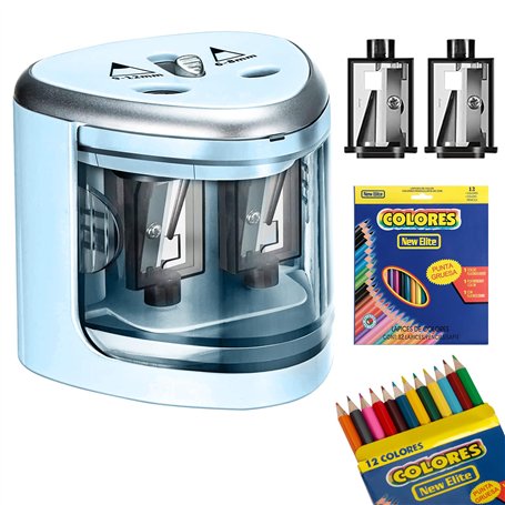 Taille-crayon électrique avec 24 crayons de couleur