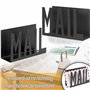 KAYLRE Porte-Courrier Trieuse de Lettres en Métal Noir Organisateur de Découpe de Courrier Support de Document de Lettre de Cour