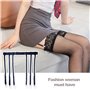 FLAVNTEL Porte-jarretelles pour Femme Chaussettes Sexy Porte-jarretelles pour Bas de Cuisse avec 4/6 Clips Métalliques, Femmes S