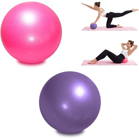 2 Pièces Yoga Ball Pilates Ballon de Gymnastique Anti-éclatement Fitness Balles pour 25cm Entraînement Abdominal et des Épaules