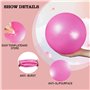 2 Pièces Yoga Ball Pilates Ballon de Gymnastique Anti-éclatement Fitness Balles pour 25cm Entraînement Abdominal et des Épaules,