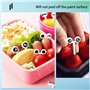 100 Pièces Assorties Dessin Animé Yeux Fourchette à Fruits Enfants Nourriture Gâteau Pics Cure-Dents Réutilisable Décoration Fou