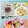 100 Pièces Assorties Dessin Animé Yeux Fourchette à Fruits Enfants Nourriture Gâteau Pics Cure-Dents Réutilisable Décoration Fou