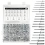 Lot de 428 rivets aveugles en alliage d'aluminium - Rivets pop en aluminium - 18 tailles avec une boîte de rangement