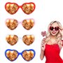 Lunettes De Diffraction Effet Coeur 4 Pièces 3d Lunettes Coeur Heart Sunglasses with Heart Effects Lunettes De Diffraction Lumiè