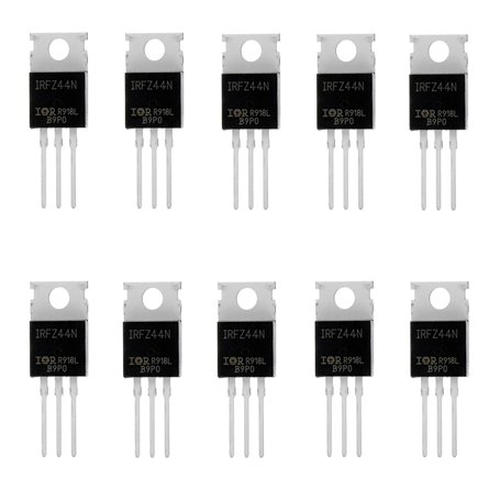 HUAREW 10 pièces IRFZ44N transistor MOSFET de puissance redresseur à canal N 49A 55 V