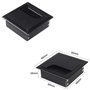 Passe Câbles Encastrable Bureau 2 Pièces en Alliage d'aluminium 80 mm * 80 mm avec Joint Brosse pour Bureaux Rangement et Organi