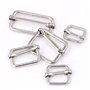 Swpeet 100 Pcs ajusteur Rectangle métal Triglides glisse boucle, boucles à goupille de rouleau ajusteur de sangle pour sacs de c