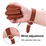 MiOYOOW Gants de Tir à l'arc, 3 Doigts en Cuir Réglable Accessoires Protection de Tir Chasse pour Arc Classique Arc Traditionnel