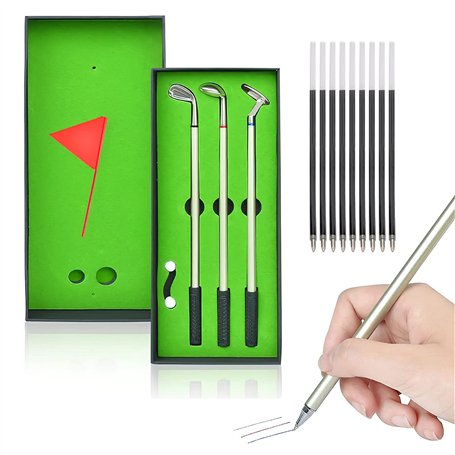 HENGBIRD Lot de 3 stylos en forme de jeu de golf
